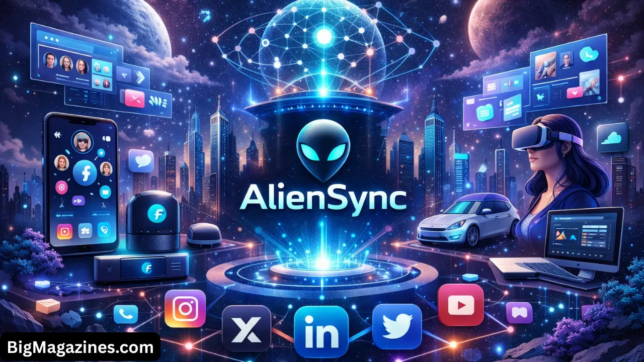 app and socials aliensync